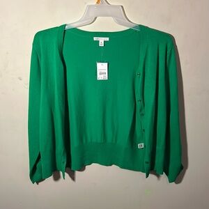 BRAND NEW Bright green Cato sportswear cardigain